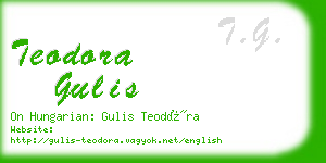 teodora gulis business card
